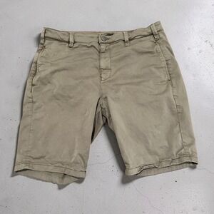 Mavi Mike Mens Chino Shorts Olive Khaki Twill Size 38 M04332 Stretch Cotton